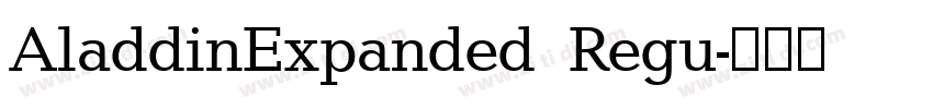 AladdinExpanded Regu字体转换